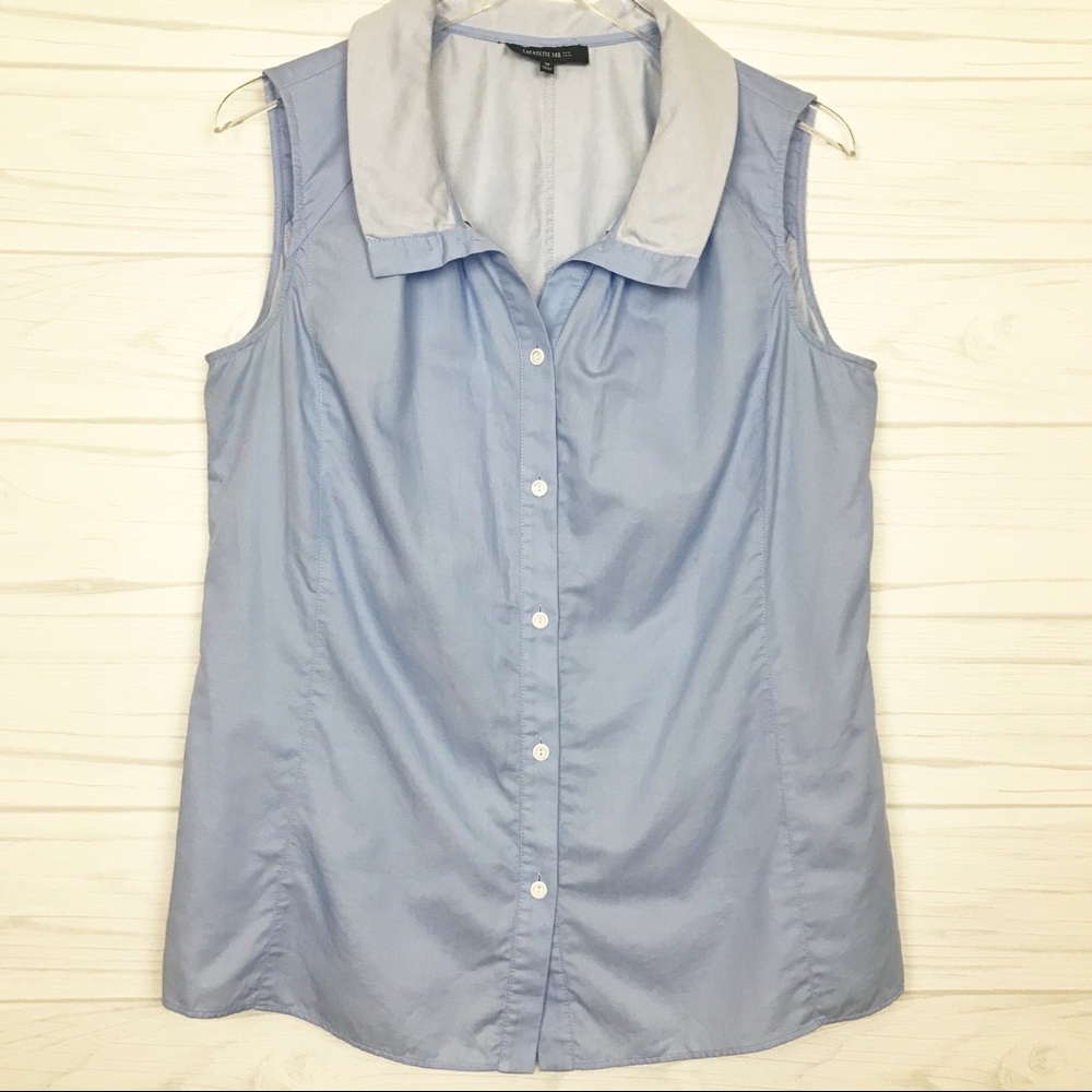 Lafayette 148 Sleeveless Button-Down Top